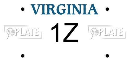 1Z Virginia License Plate