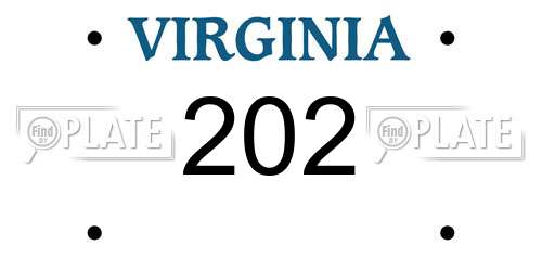 202 Virginia License Plate