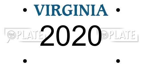 2020 Virginia License Plate