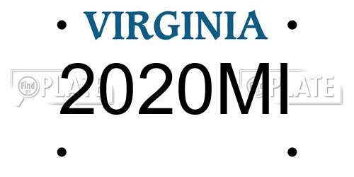 2020MI Virginia License Plate
