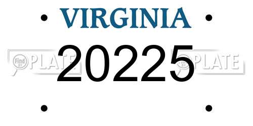20225 Virginia License Plate