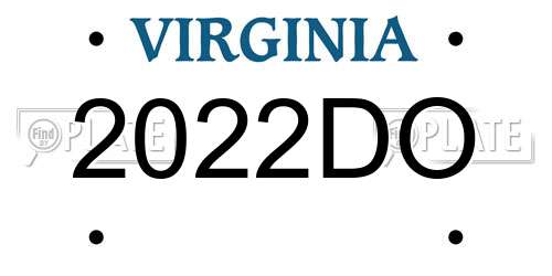 2022DO Virginia License Plate