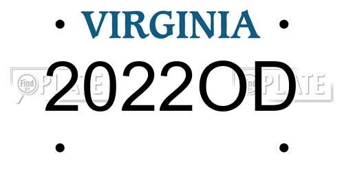 2022OD Virginia License Plate