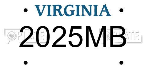 2025MB Virginia License Plate