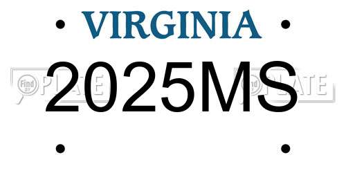 2025MS Virginia License Plate
