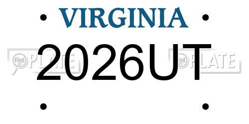 2026UT Virginia License Plate
