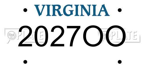 2027OO Virginia License Plate