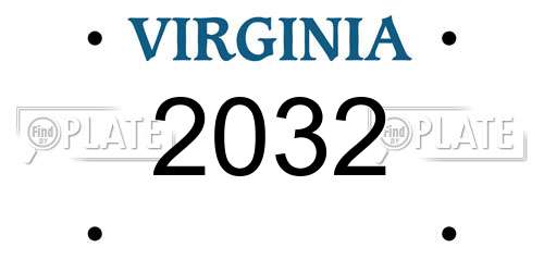 2032 Virginia License Plate