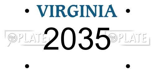 2035 Virginia License Plate