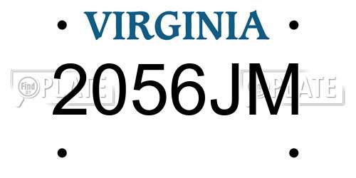 2056JM Virginia License Plate