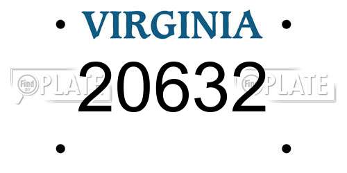 20632 Virginia License Plate
