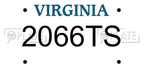 2066TS Virginia License Plate
