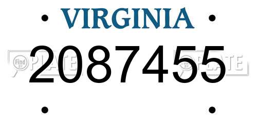2087455 Virginia License Plate