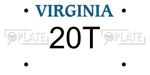 20T Virginia License Plate