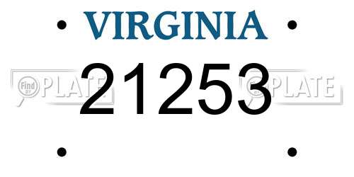 21253 Virginia License Plate