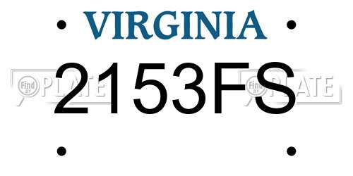 2153FS Virginia License Plate