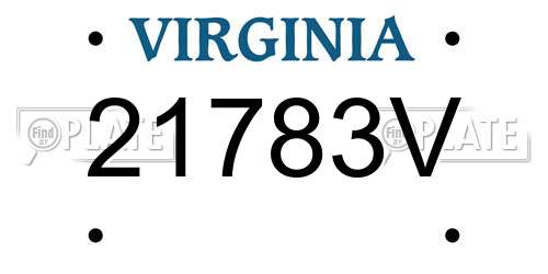21783V Virginia License Plate