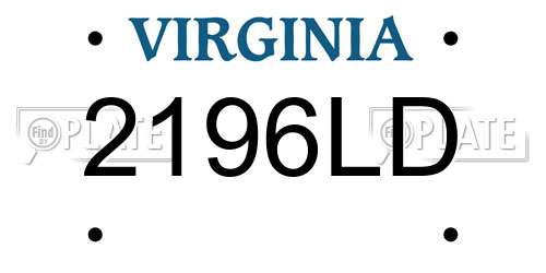 2196LD Virginia License Plate