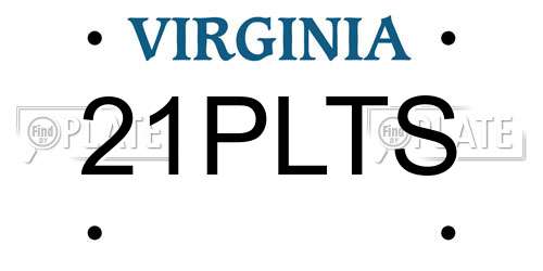 21PLTS Virginia License Plate