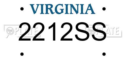 2212SS Virginia License Plate