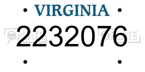 2232076 Virginia License Plate