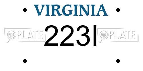 223I Virginia License Plate