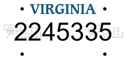 2245335 Virginia License Plate