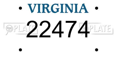 22474 Virginia License Plate