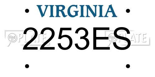 2253ES Virginia License Plate