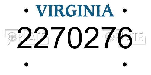 2270276 Virginia License Plate