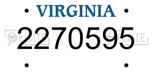 2270595 Virginia License Plate