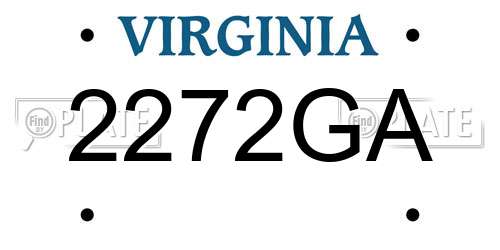 2272GA Virginia License Plate