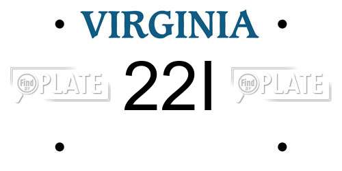 22I Virginia License Plate