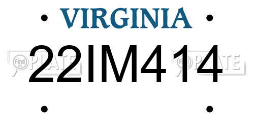 22IM414 Virginia License Plate