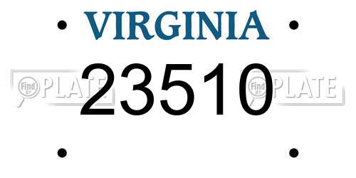 23510 Virginia License Plate