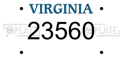 23560 Virginia License Plate
