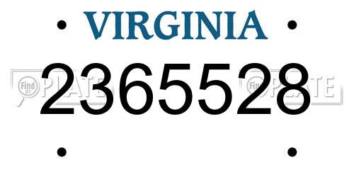 2365528 Virginia License Plate