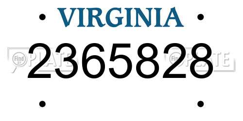 2365828 Virginia License Plate