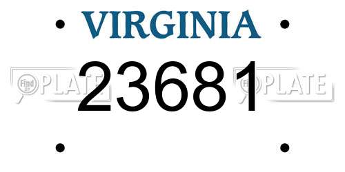 23681 Virginia License Plate