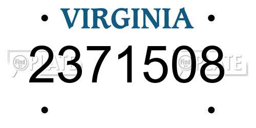 2371508 Virginia License Plate