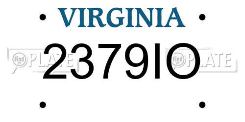 2379IO Virginia License Plate