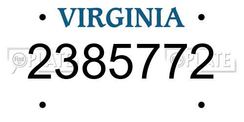 2385772 Virginia License Plate