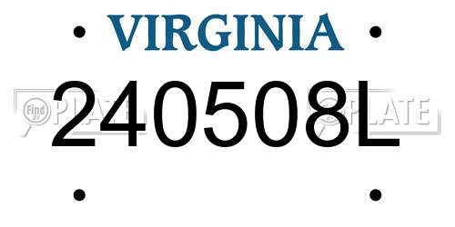 240508L Virginia License Plate