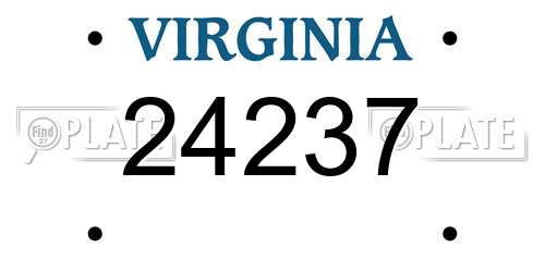 24237 Virginia License Plate