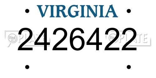 2426422 Virginia License Plate