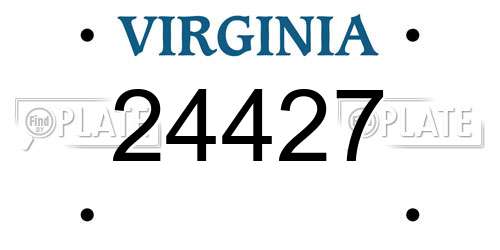 24427 Virginia License Plate