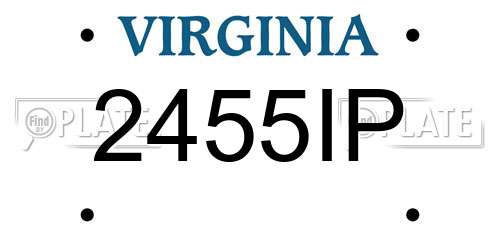 2455IP Virginia License Plate