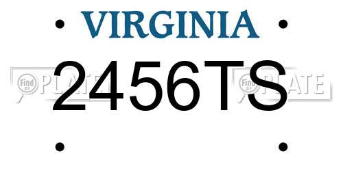 2456TS Virginia License Plate