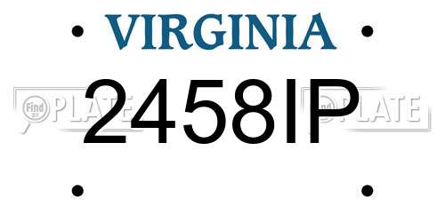 2458IP Virginia License Plate