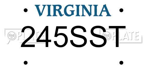245SST Virginia License Plate
